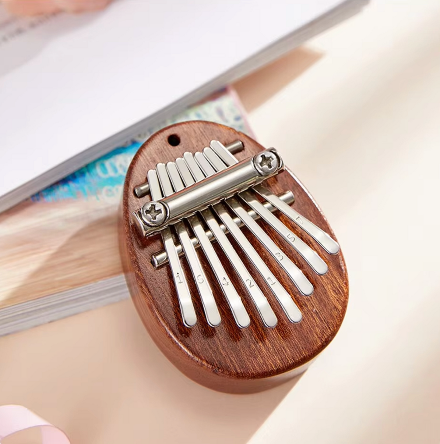 Mini Kalimba Piano 8 Keys + Free Music Book